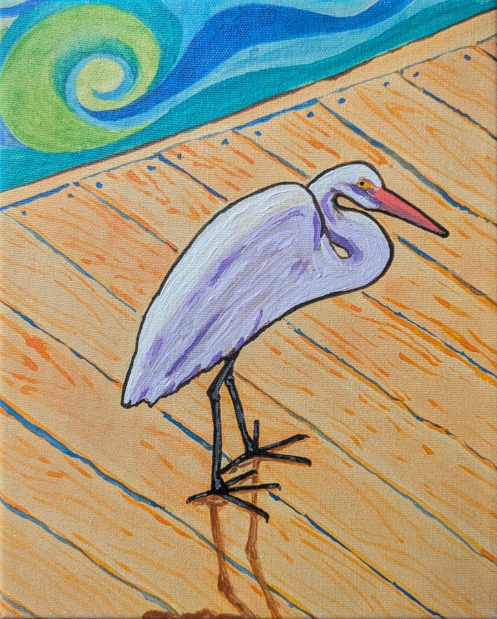 Pelican at Snell isle bridge