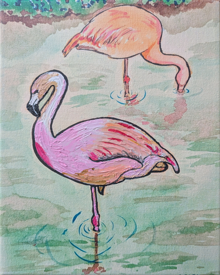 Great egret by the mangroves